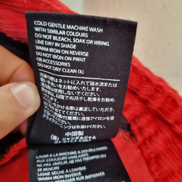 Afends Gemini Red Mixed Corduroy Cotton Mini Skirt Size 12 - Picture 11 of 11